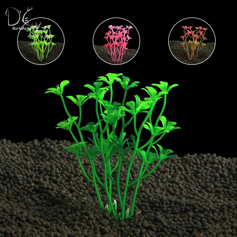 

BarkMeow 11cm Simulation Aquatic Plants Fish Tank Aquariums Landscape Microcosmic Decorate TPC Underwater Accessories BMCX25
