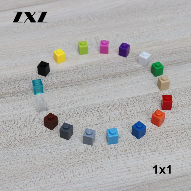 Недорогие строительные игрушечные блоки из АБС пластика 1X1 раннее освещение DIY