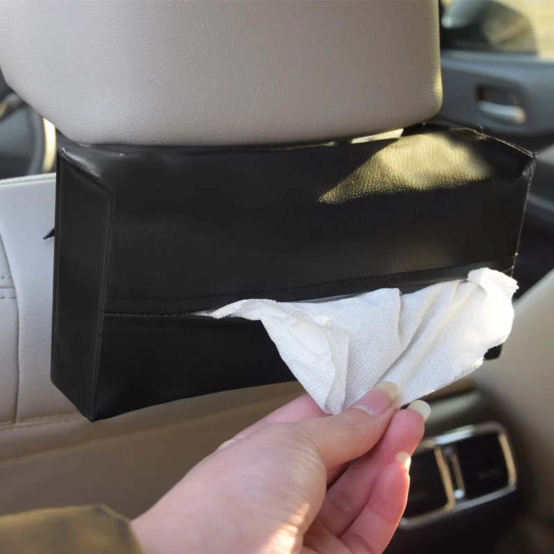 

Super Fiber Leather Car Sun Visor Tissue Napkins Holder Container Car-styling Interior Accessories Armrest Paper Box Auto Seat