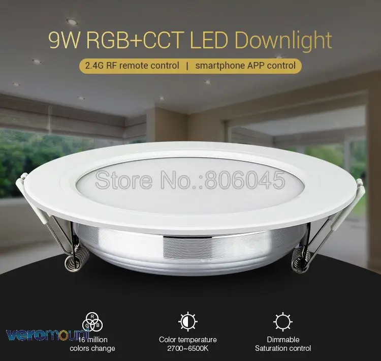 Milight 6W 9W 12W 15W 18W 25W RGB+CCT LED Downlight Ceiling Spotlight AC110V 220V FUT060 061 062 063 064 065 066 068 069