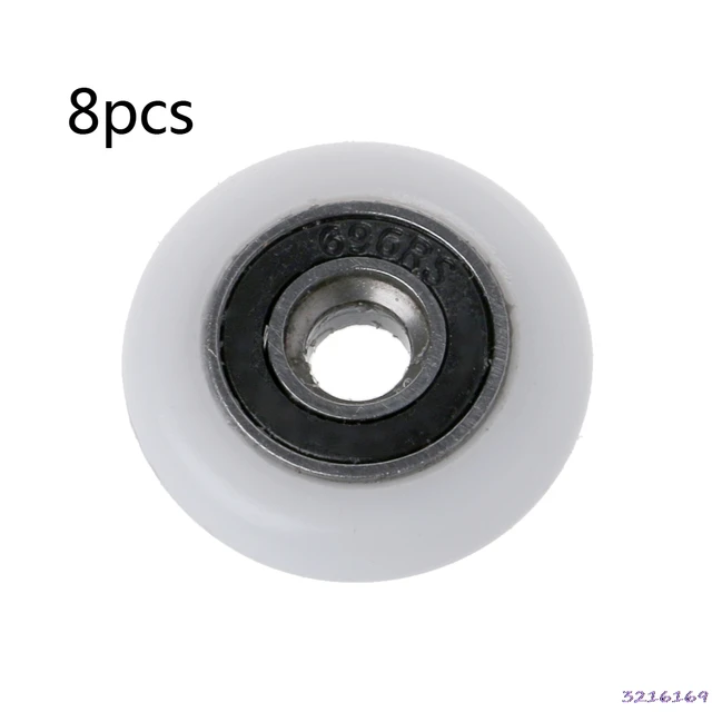 8 pcs shower door runner rollers wheels pulleys replacement parts