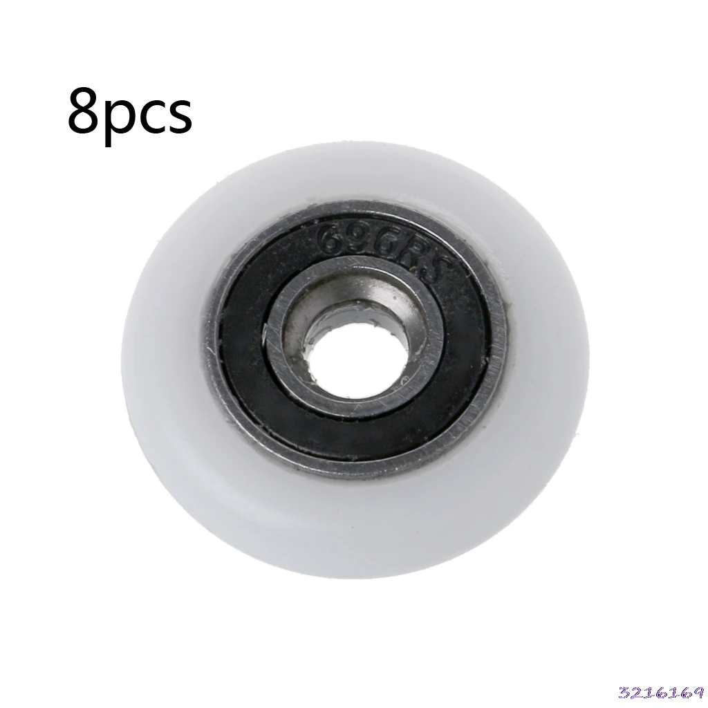 8 Pcs Shower Door Runner Rollers Wheels Pulleys Replacement Parts 23mm Diameter 8 Pcs Shower Door Runner Rollers Wheels Pulleys Replacement Parts 23mm Diameter