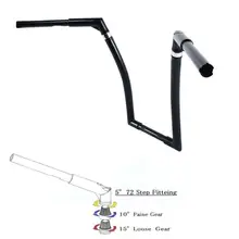 Черный 1" Rise 1-1/4" Руль для Harley Dyna Street Bob Low Rider FLST FXST Heritage Softail standard Sportster XL1200 883