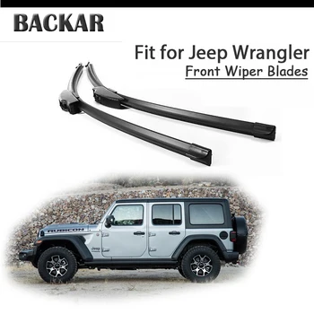 

BACKAR 2pcs Auto Car Front Windshield Rubber Wiper Blades For Jeep Wrangler JR 2015 -2007 Jeep Windscreen Wiper Accessories