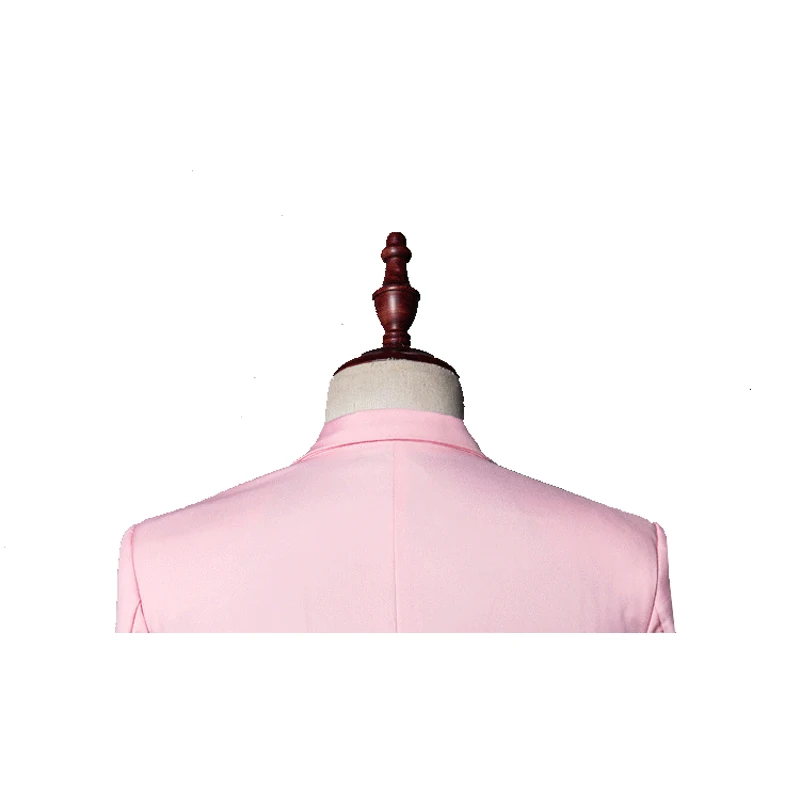 Shenrun Men Suit Jacket Slim Fit Casual Fashion Formal Blazer Jackets Pink Single Button Wedding Costumes Party Prom Stage