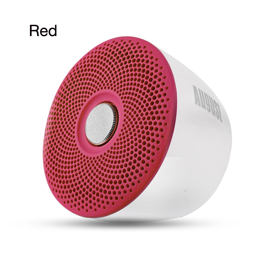 August MS430 Waterproof Bluetooth Speakers Red 