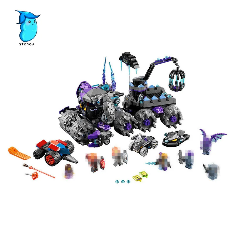 

StZhou Lepin 886pcs Nexus Knights Building Blocks Set Jestro's Monstrous Monster Vehicle Kids Bricks rus Toys Compatible gift