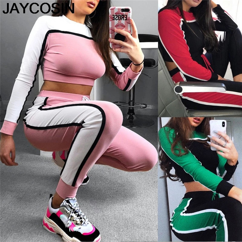

JAYCOSIN Tracksuit Women Ladies Tracksuit O-Neck Sweatshirt Pants Sets Sport Wear Casual Tracksuit Womens Autumn Winter jy19