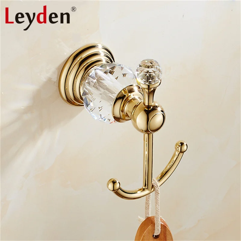 Gold Wall Hook Rack JIASENBAO Pack Crystal Coat Rack Wall
