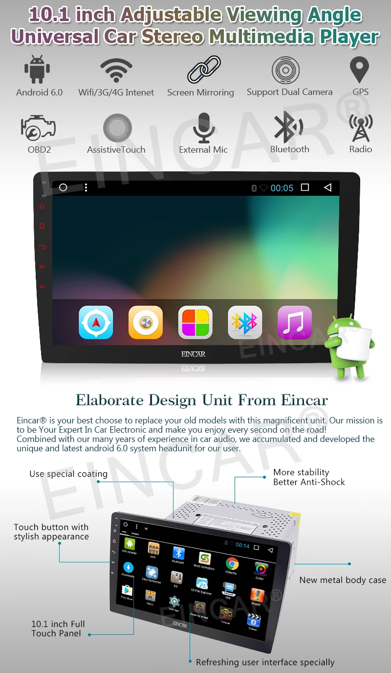 Top 10.1" Car Android 6.0 Stereo Radio Double 2DIN 4G WIFI GPS NO DVD Player 4-Core GPS Navigation Headunit car radio stereo in dash 0 Top 10.1" Car Android 6.0 Stereo Radio Double 2DIN 4G WIFI GPS NO DVD Player 4-Core GPS Navigation Headunit car radio stereo in dash 0