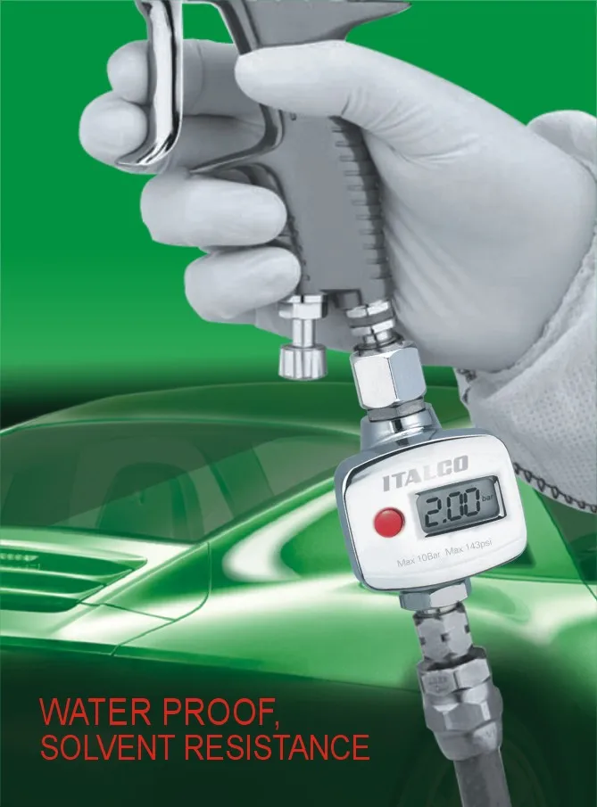 ITALCO FR 7 Digital Pressure Gauge water proof solvent resistance indicate working pressurein
