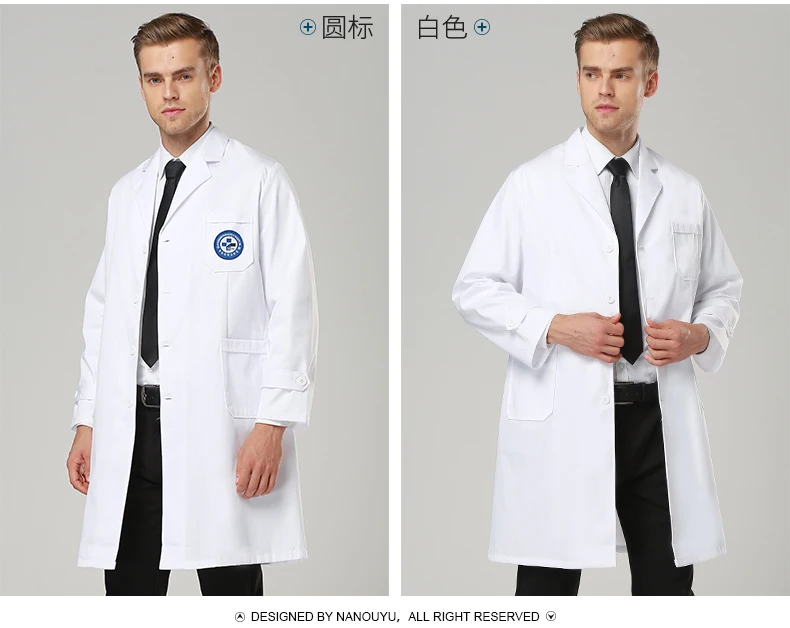 Бренды LEHNO белый лабораторный халат для женщин и мужчин с длинным/коротким рукавом салон красоты куртки доктора рабочая одежда s-xxl
