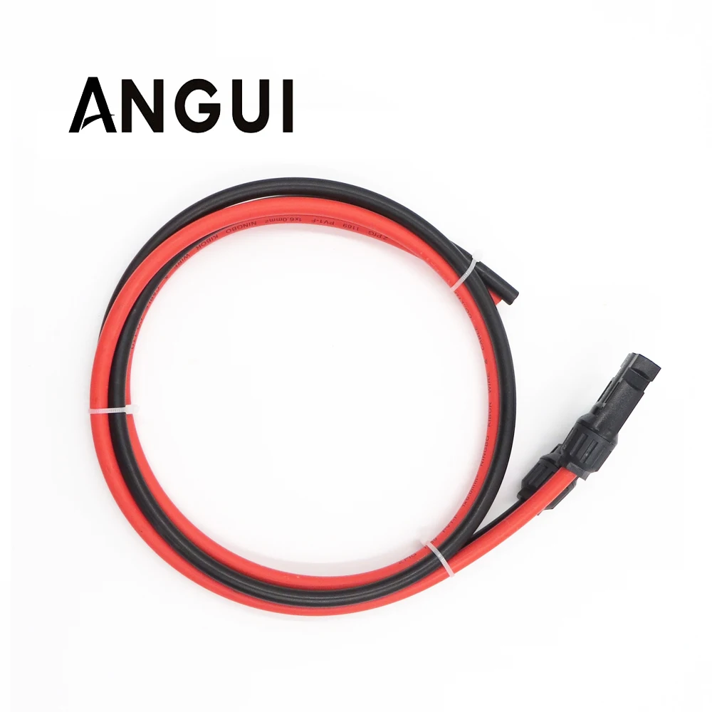 

1pair X 6mm2 10AWG 3FT 6FT 9FT 15FT 30FT MC4 Connector Extension Connect branch black parallel Series extend cable