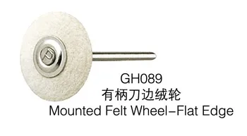 

150 pcs Mounted Felt Wheel-Flat FG2.35mm,jewelry dental gold silver metal cleaning engraving burnishing rotary Polishing Wheel