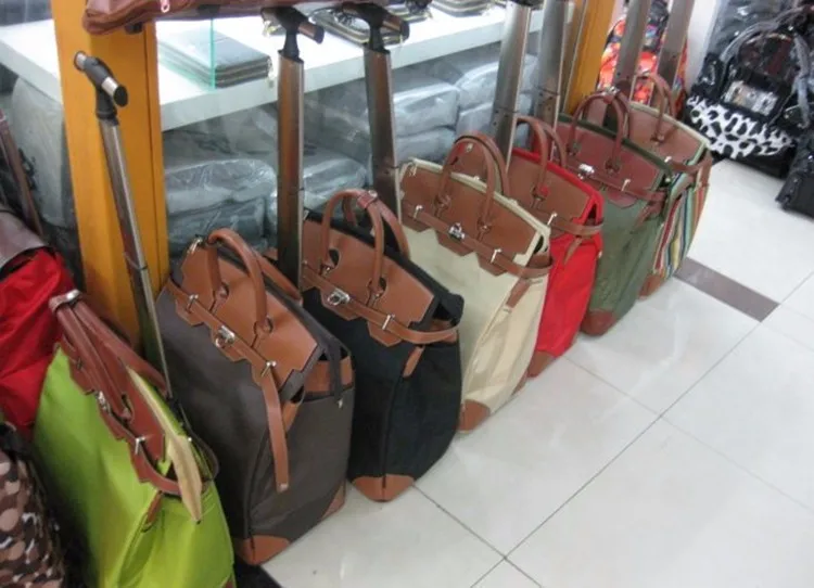 Брендовая сумка для багажа, женская сумка для багажа, сумка для путешествий, сумка на колесиках, 2 колеса, школьная сумка