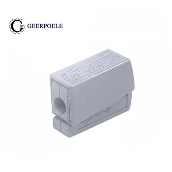 

10 pcs/lot PCT-111 Universal Compact Wire Wiring Connector 1 pin Conductor terminals Block wire connector Junction box