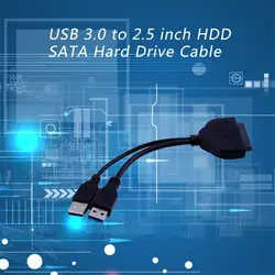 Черный свет Pin Кабель-адаптер USB 3,0 до 2,5 дюймов 22 Pin HDD SATA жесткий диск Кабель-адаптер для SATA3.0 медь ABS оболочки