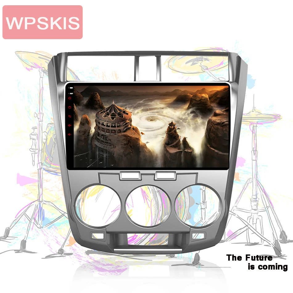 Clearance Octa core Android 9.0 64G Car dvd video Player audio a/v gps navi with 4G wifi For Honda City 2009 - 2012 dab dvr cam swc mirror 2