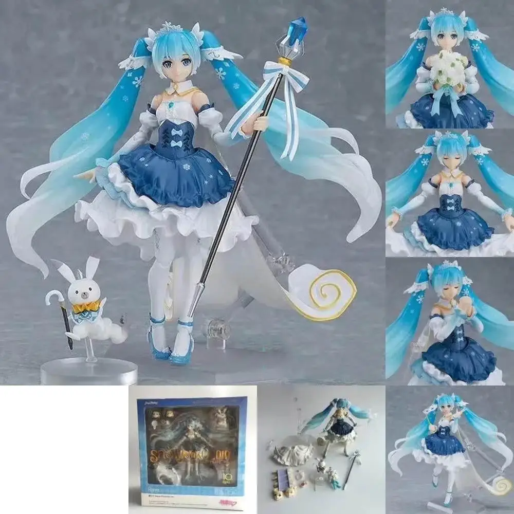 

Figma 054 Hatsune Miku Figma EX-054 Snow Miku Snow Princess Version PVC Action Figure Collectible For Kids Toys Gifts Brinquedos