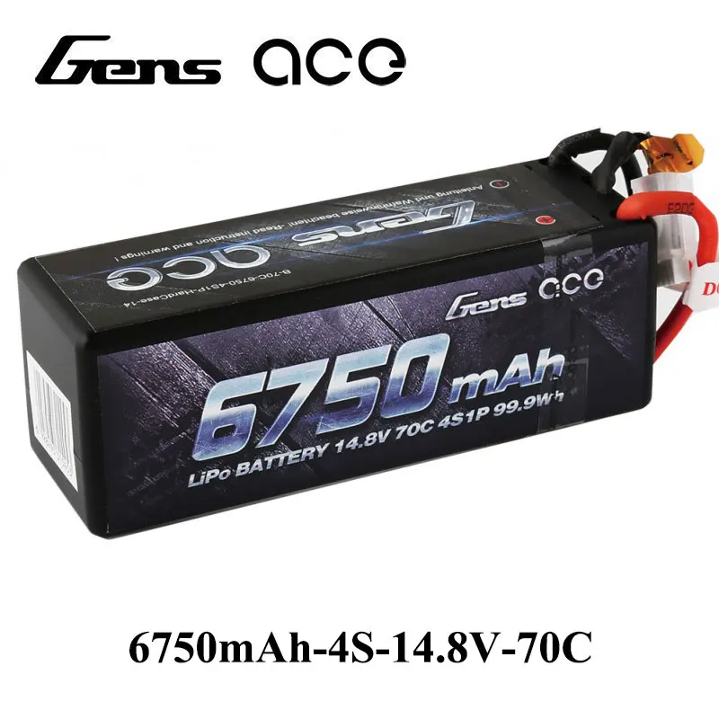 Gens ace 4S 6750 мАч Lipo 14,8 V Батарея пакет 70C XT90 Т-образный штекер для Traxxas X-maxx 1/8 автомобиля Lipo батарея Quad Дрон лодка