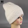 [Rancyword] Winter Hats For Women Wool Knitted Angora Hat Beanies Female Warm Rabbit Fur Skullies Beanie For Girl 2022 RC2053 ► Photo 1/6