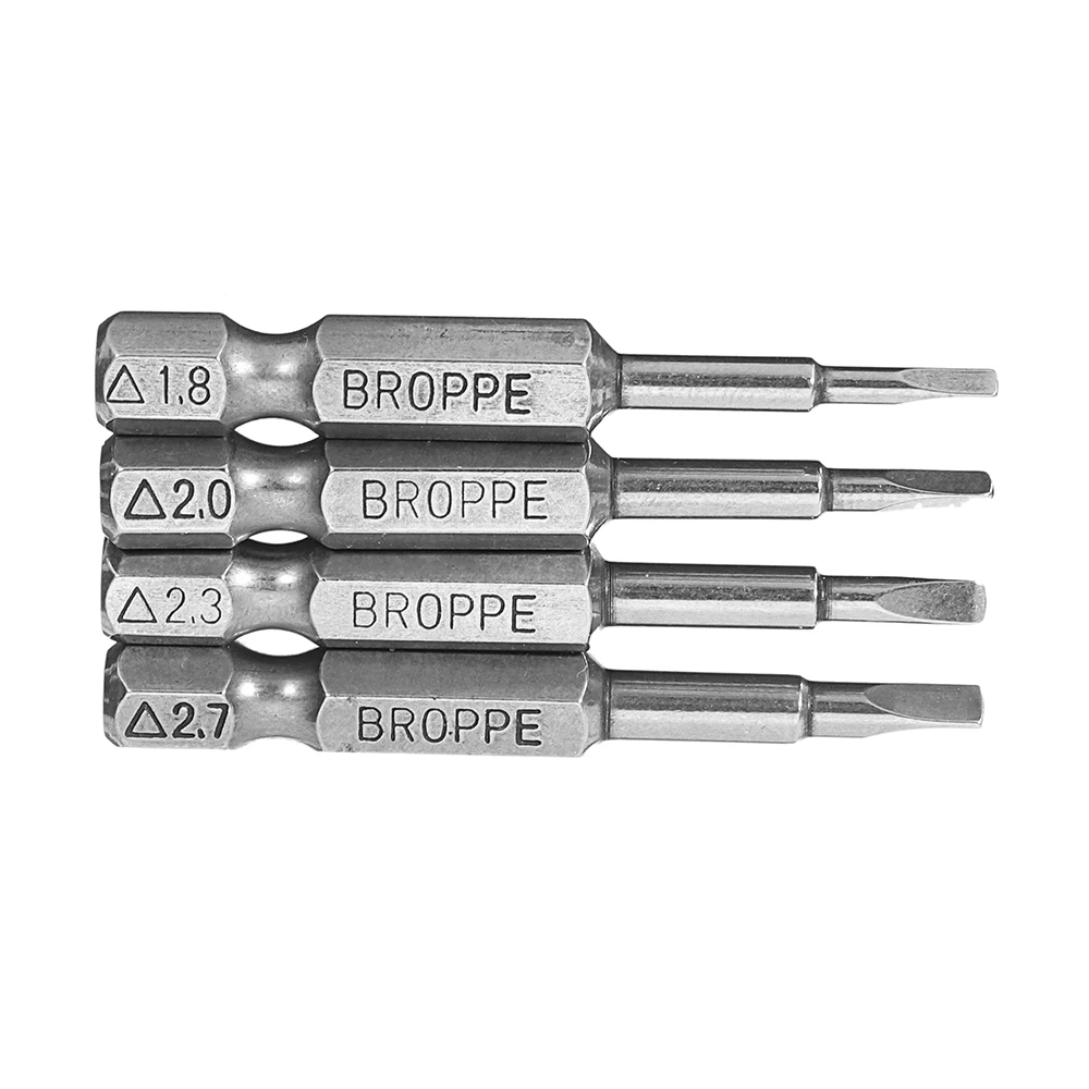 Broppe 4 шт./компл. Треугольники отвертка сверла отвертка бит шестнадцатеричный хвостовик Магнитный 50 мм 1/4 "насадки для отвертки 1,8/2,0/2,3/2,7 мм