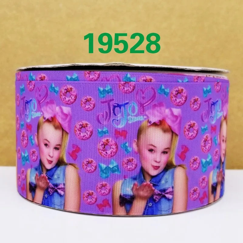 50 ярдов мультфильм напечатанный grosgrain ленты 19603 - Цвет: 19528