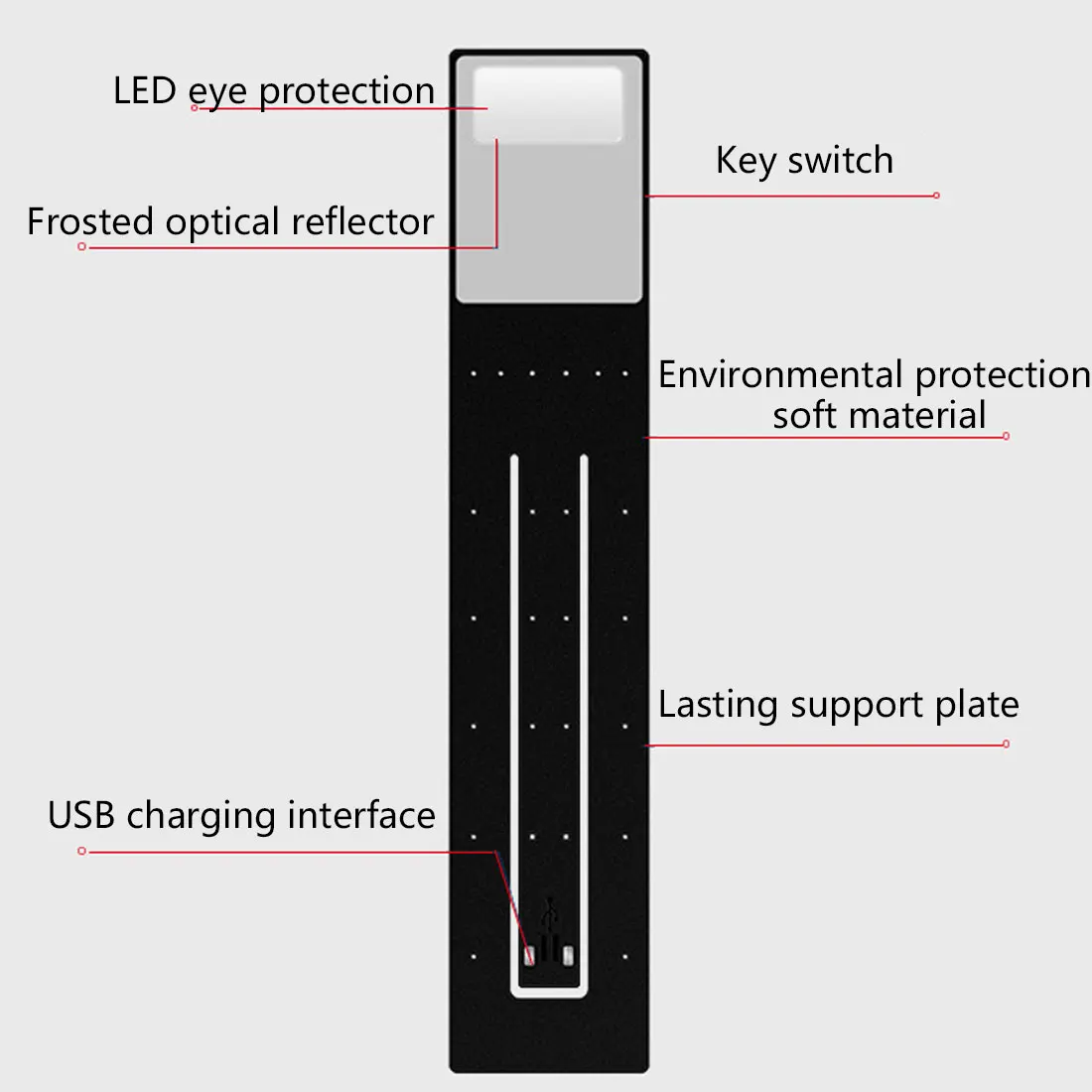 USB свет светодио дный портативный светодиодные лампы для чтения книг со съемной гибкой клипсой перезаряжаемая лампа затемнения для