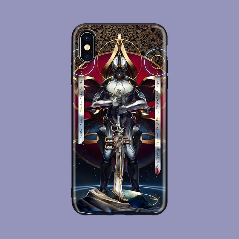 Warframe черный мягкий чехол для телефона для iPhone 8 7 6 6S Plus X XS MAX 5 5S SE XR 6plus чехол s Warframe