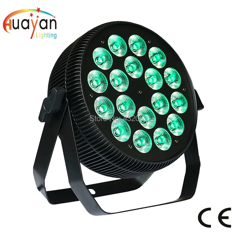 Luzes de Discoteca New Chegou 18 10 w Rgbw 4in1 Slim Led Par Luz Par Plana Levou dj Estágio Profissional Equipamentos 5 de Discoteca Dj Estágio Profissional equipamentos