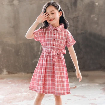 

little girls dresses baby girl summer plaid dress 2020 big girls princess dress kids clothes for size 345 6 7 8 9 10 11 12 years