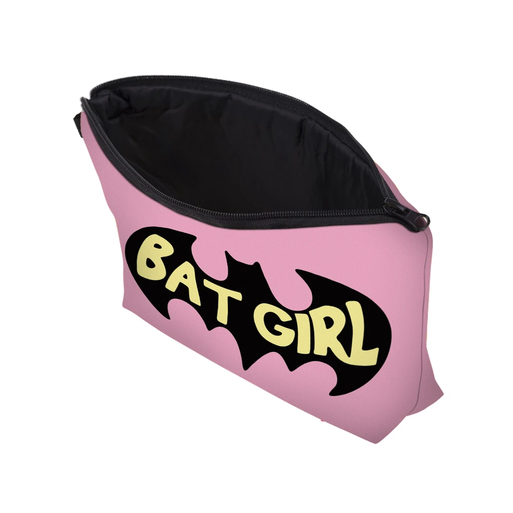 Deanfun الوردي التجميل أكياس 3D المطبوعة الخفافيش نمط الطابع الفتيات ماكياج الأزياء المنظم السفر التخزين 50954