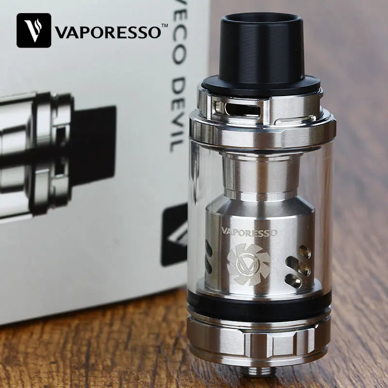 

Original Vaporesso VECO Devil Tank 5ml Capacity Sub-Ohm Tank with 0.18ohm Extra EUC Universal Coil Top Airflow Adjustment Tank