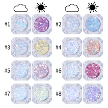 Смешанные цвета Круглый Блеск для ногтей Блестки Мини тонкие сверкающие ногти художественные Типсы лак для ногтей 3D очаровательные украшения