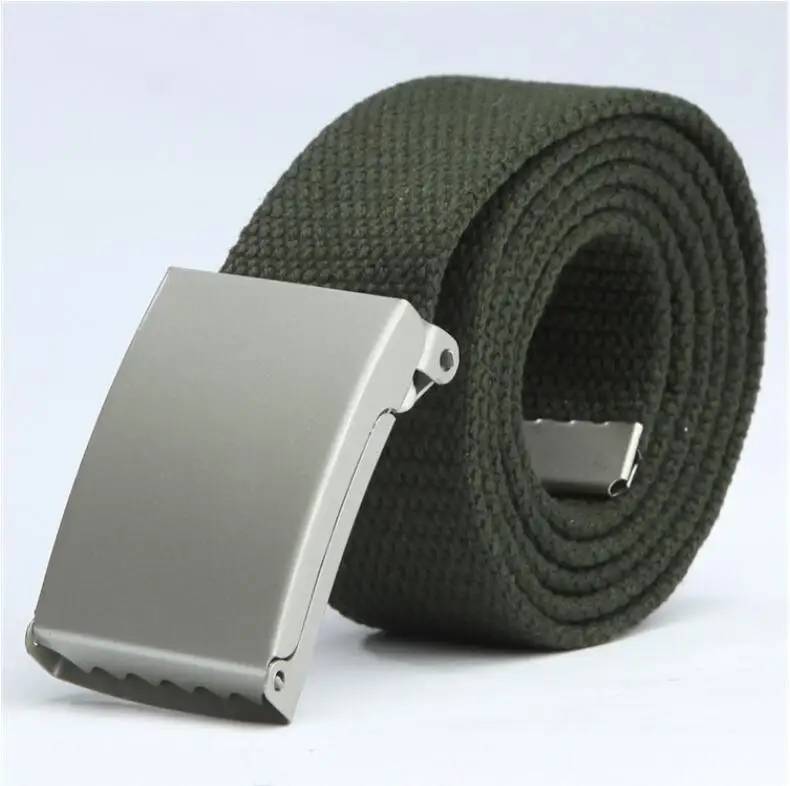 Mens Belts Fashion New Unisex Trousers Belts Canvas Belt Breathable Outdoor Tactical For Jeans Adjustable Waist Belt  140cm holeless belt