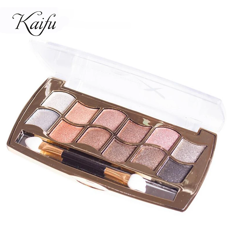 12 colors eyeshadow diamond bright colorful eye shadow palette super flash paleta de maquiagem Glitter eyeshadow with brush