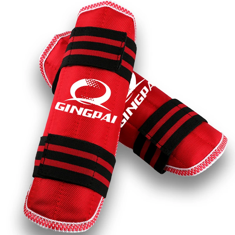 Oxford Red Sanda shin guard MMA Boxing TKD Karate leg guard kick boxing muay thai shin protectors Leg protective gear