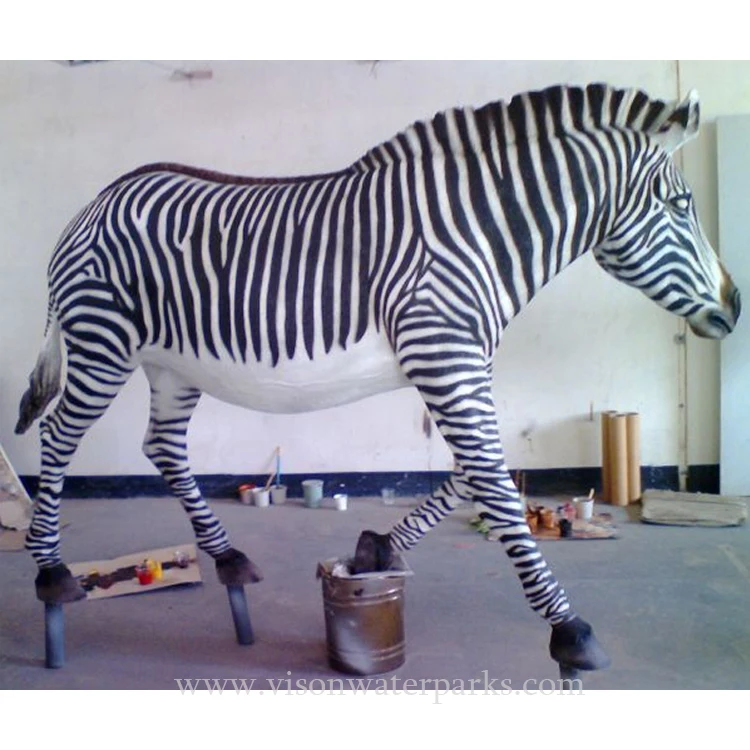 2 fiberglass zebra