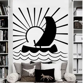 

Wall Decals Ship Boat Decal Nautical Nursery Room Decor Sticker Art Design