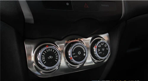 

Steel Matte Interior Air AC Condition Adjust Button Cover Trim For Mitsubishi ASX RVR Outlander Sport 2010-2015