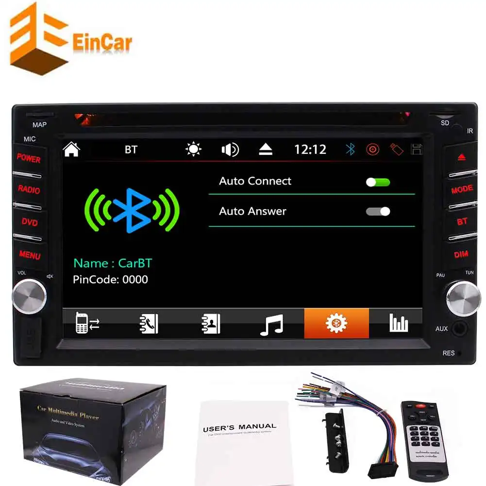 2018 двойной 2 Din DVD плеер 6 &quotсенсорный экран Bluetooth Стерео FM AM автомобильное радио