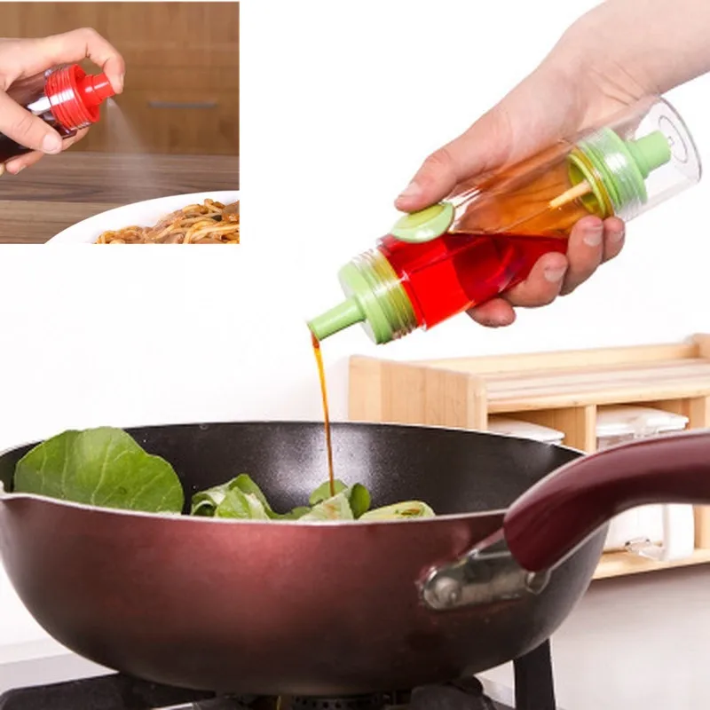 

Multi-function Oil Spray Bottle Spray Pump Mist 2-headed Olive Pump Bottle Sprayer Can Vinegar Spraying Bottle Cooking BBQ Tool