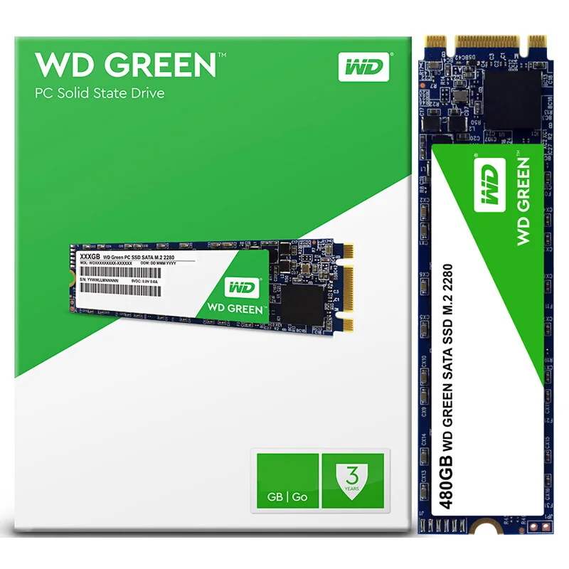 WD Green M.2 2280 120GB 240G 480G SSD Внутренний твердотельный диск SATA3 6 ГБ/сек. 545 МБ/с. для ноутбуков настольных ПК