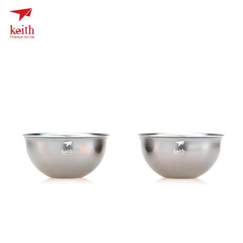 

2 Pcs Keith Teacup Drinking Titanium Cup Set Double Wall Tea Coffee Cup Ultralight Camping Portable Travel 45ml Ti3936