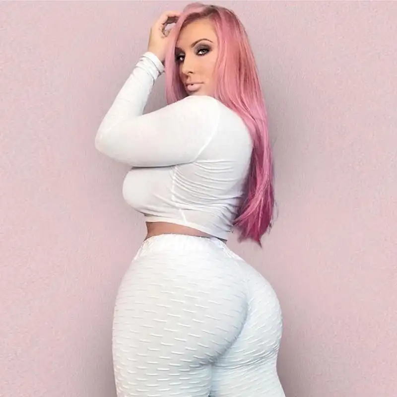 Mixiduo Women's Yoga Workout Leggings Sports Sportswear Solid Color Yoga Pants White And Black Fitness Yoga Pants  (25)