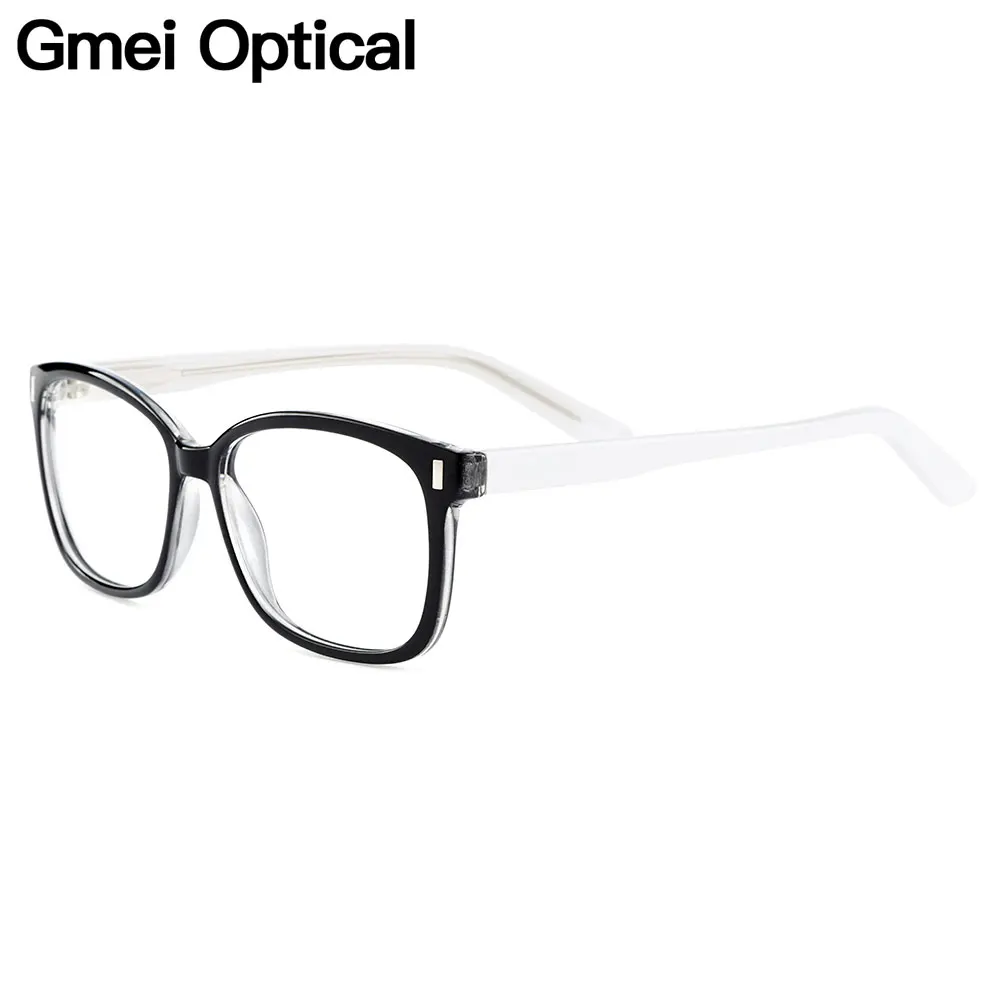 Gmei оптическая мода квадратный полный обод пластиковые женские очки рамки для близорукости пресбиопии чтения рецепт очки H8002