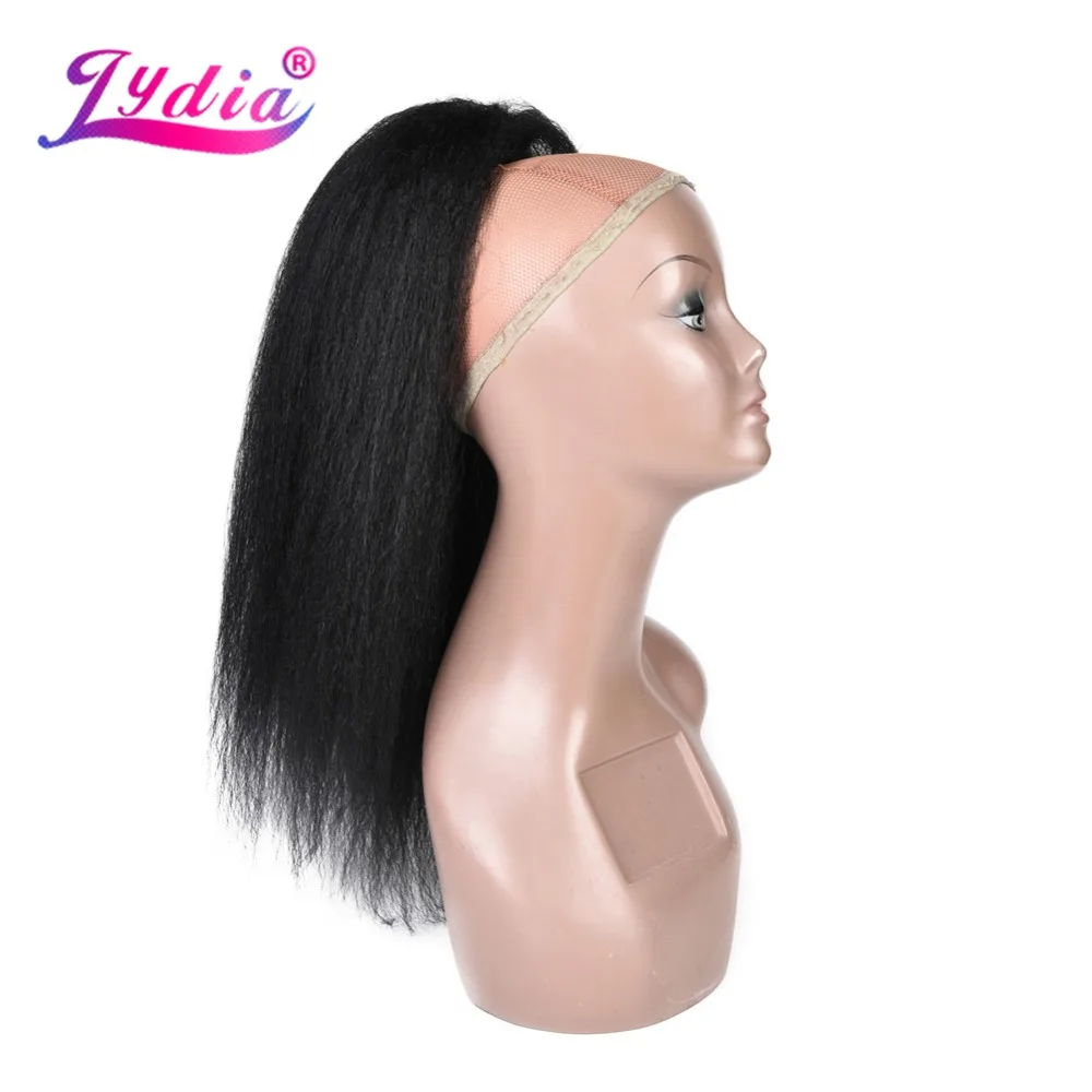 Lydia Heat Resistant Synthetic 20"-22" Kinky Straight Hair With Two Plastic Combs Ponytail Extensions All Colors Available 10