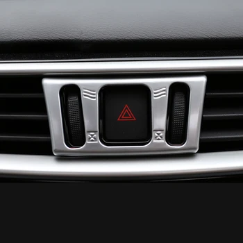 

Car Styling ABS Chrome Instrument Desk Outlet Air-Conditioning Outlet Trim Accessories For Nissan Qashqai J11 2014 2015 2016