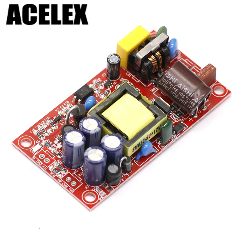

10Pcs 12V1A\5V1A fully isolated switching power supply module / 220V turn 12v 5v dual output / AC-DC module