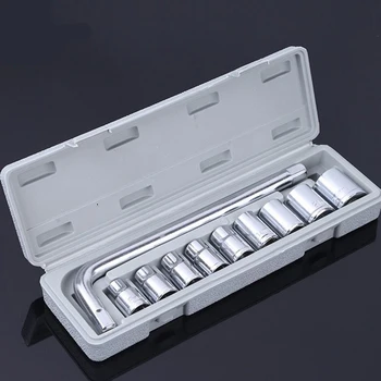 

Free shpping 46pcs 1/4-Inch Socket Set Car Repair Tool Ratchet Set Torque Wrench Combination Bit a set of keys Chrome Vanadium
